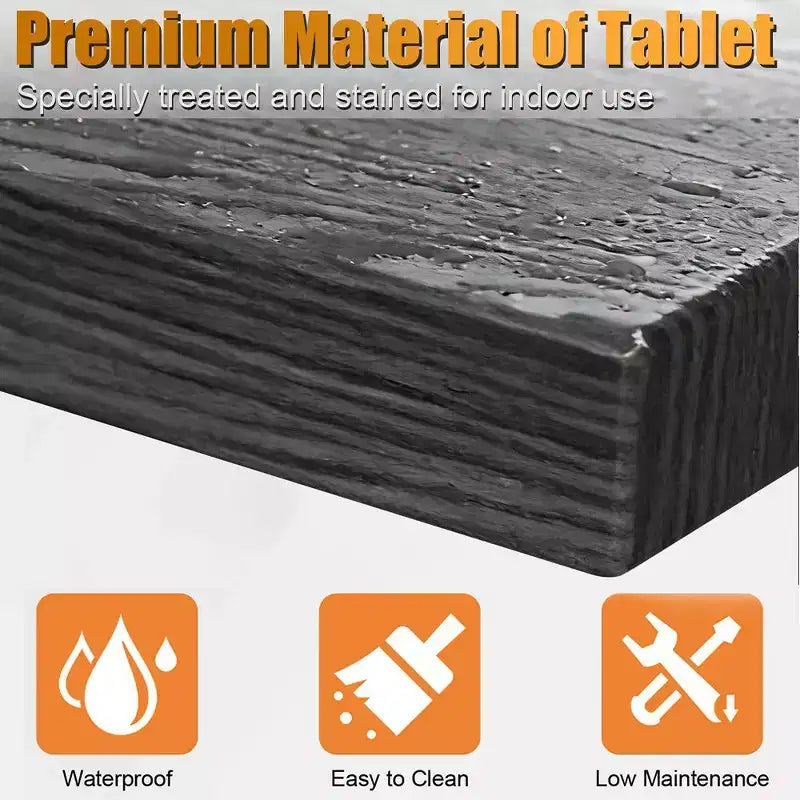 Consolle da divano lunga in legno nero moderno Karl Home 58 Narrow per soggiorno