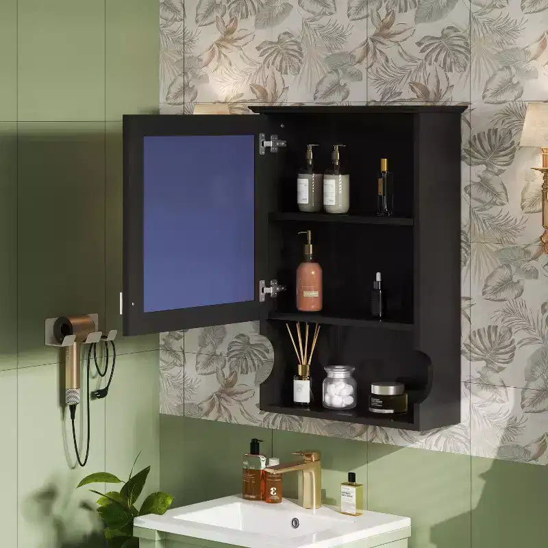 CASAINC Mobile da Bagno Sospeso da 20 con Specchio e Anta Contenitore