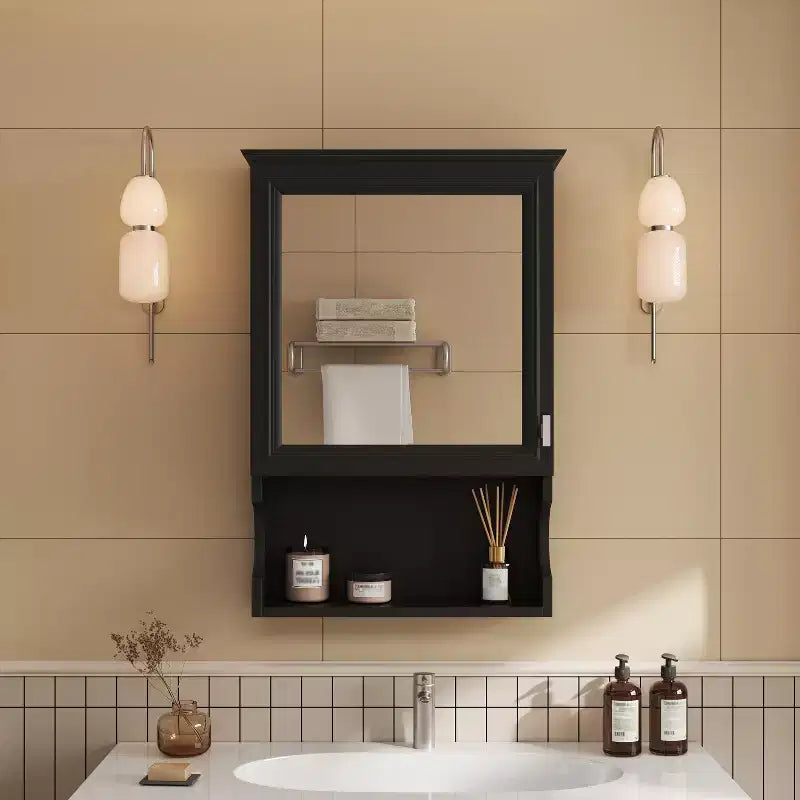 CASAINC 20 Wall Mounted Bathroom Cabinet with Mirror & Storage Door