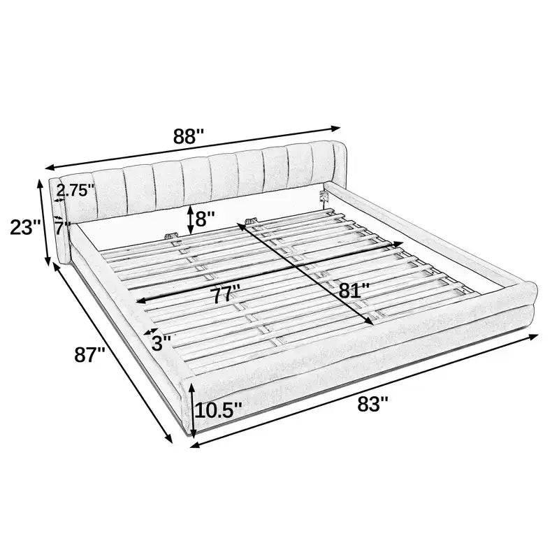 MAYEERTY Letto King Size Imbottito con Testiera Struttura Solida Tessuto ciniglia Struttura Solida per Camera da Letto Blu Verde