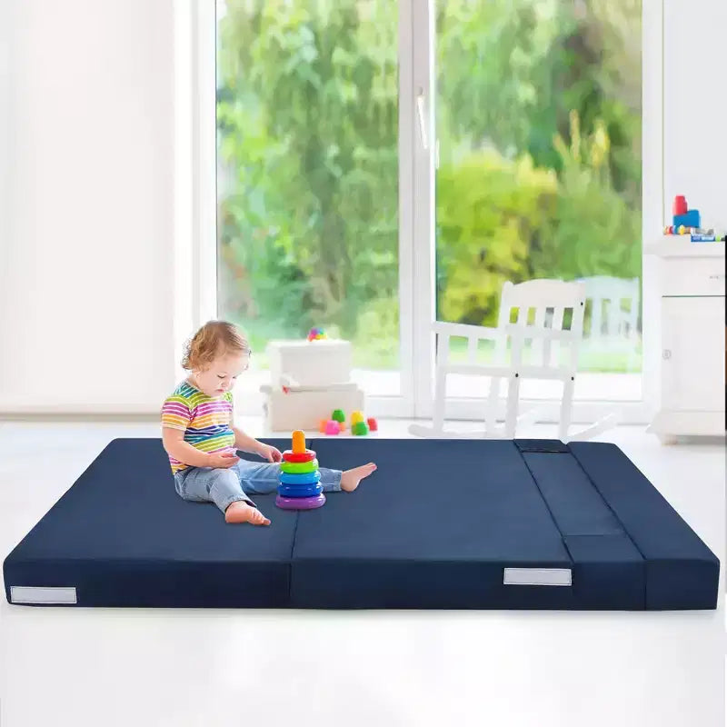Versatile Divano Letto Pieghevole Trasformabile - Futon da Terra Pigro 4-in-1 Matrimoniale con Cuscini, Schiuma ad Alta Densità, Poltrona Sdraio Pieghevole