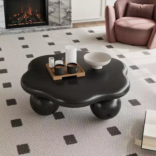 Tavolino da Caffè Moderno a Forma di Nuvola, Tavolino Minimalista con Gambe Sferiche, Tavolino Piccolo per Soggiorno o Appartamento-Panipeachy