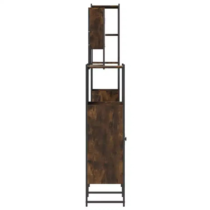 vidaXL Set Mobili Bagno con Mensola 4 pz Legno Multistrato Organizzazione Moderno