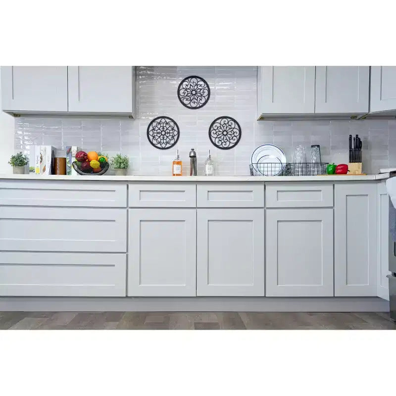 CASAINC Mobile Base Cucina Shaker 30A x 30L x 23P cm, Struttura in Legno Massello, Vernice all'Acqua a Basso Contenuto di VOC, RTA, Grigio Tortora