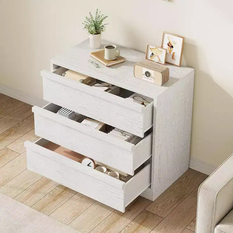 Comò alto moderno a 4 cassetti, mobile contenitore in stile metà secolo per camera da letto, soggiorno e ingresso