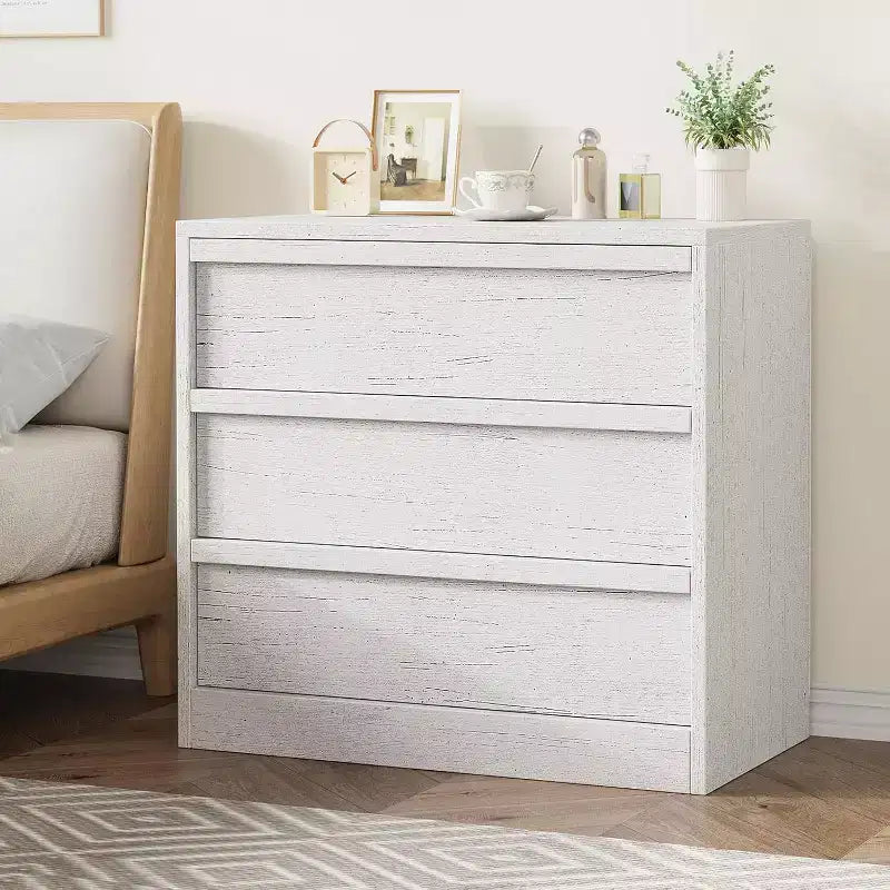 Comò alto moderno a 4 cassetti, mobile contenitore in stile metà secolo per camera da letto, soggiorno e ingresso