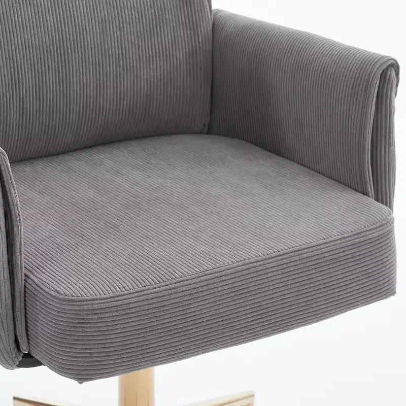 Sedia da ufficio a schienale medio, sollevabile, in tessuto a righe, ergonomica. Ideale per lavoro, studio e relax
