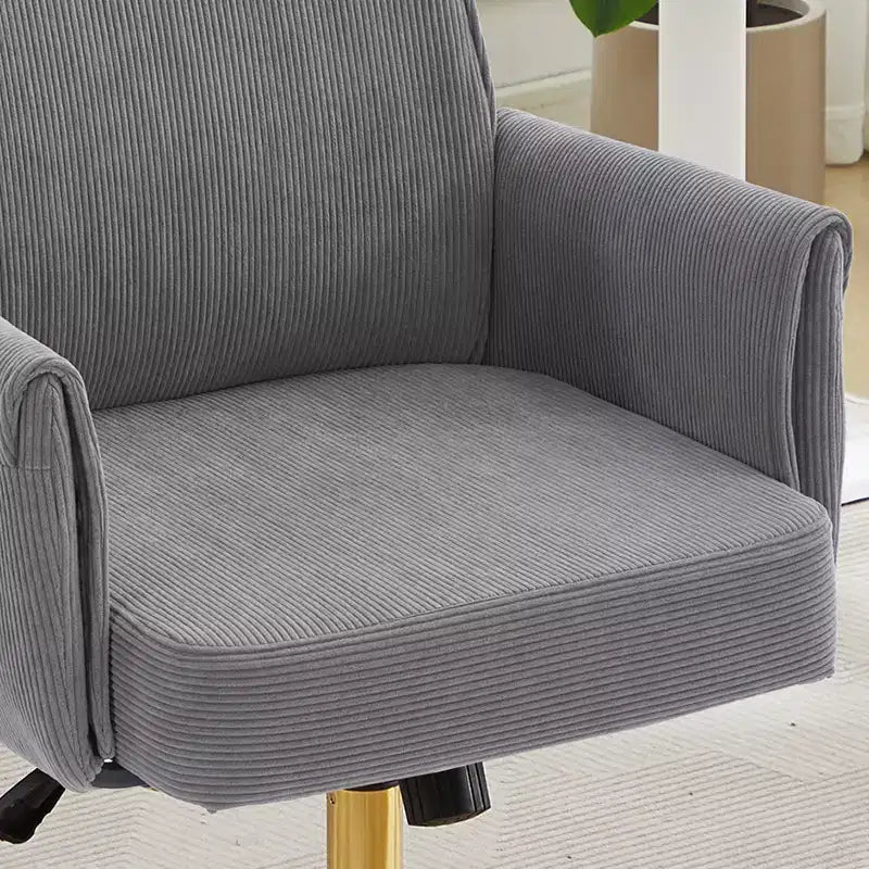 Sedia da ufficio a schienale medio, sollevabile, in tessuto a righe, ergonomica. Ideale per lavoro, studio e relax