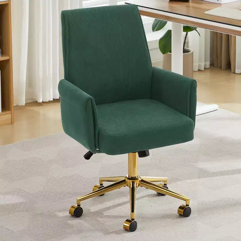 Sedia da ufficio a schienale medio, sollevabile, in tessuto a righe, ergonomica. Ideale per lavoro, studio e relax