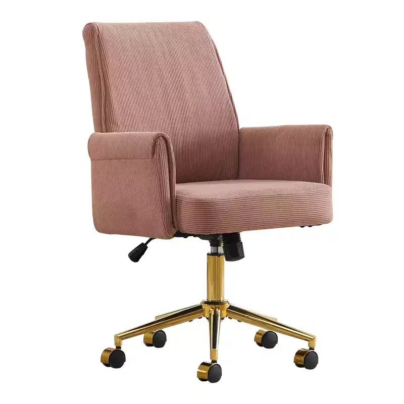 Sedia da ufficio a schienale medio, sollevabile, in tessuto a righe, ergonomica. Ideale per lavoro, studio e relax