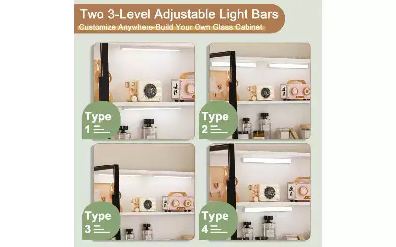 Scrivania JVNOXK con mobile in vetro e illuminazione LED integrata, scrivania angolare a L, con porte di ricarica USB e vassoio per tastiera, bianca