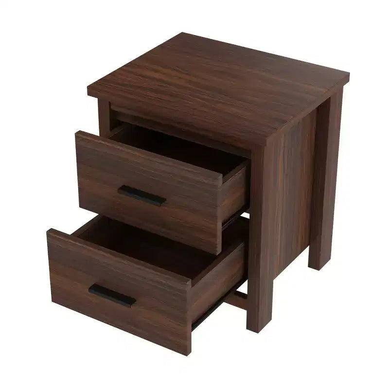 Set camera da letto Whisen 4 pezzi, letto matrimoniale con testiera contenitore, 2 comodini e 1 cassettiera