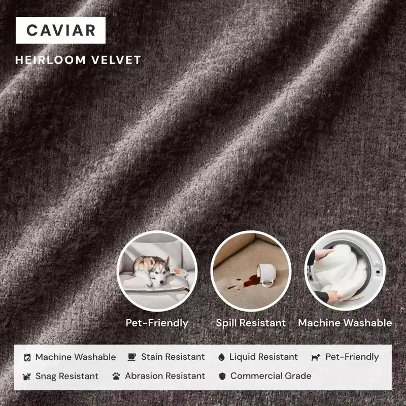 Divano modulare lavabile a 4 posti Anabei + ottomana a panca | Seduta Deluxe+ e Cuscino Cloud