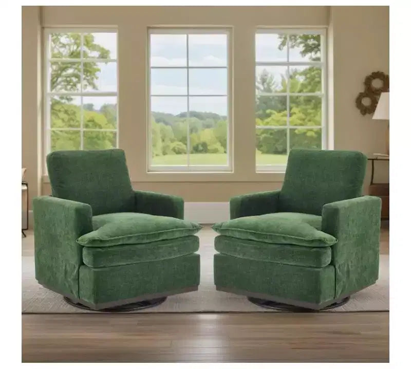 Poltrona imbottita moderna e comoda Karl Home con cuscino per lo schienale, poltrona girevole a barilotto quadrata a 360 gradi per soggiorno, beige