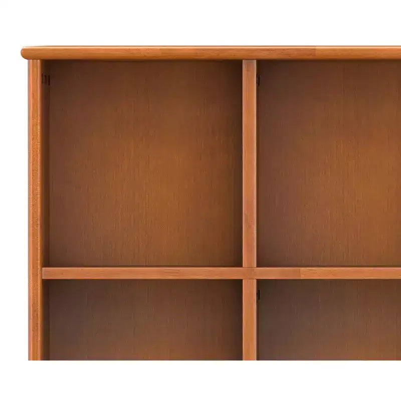 Libreria contenitore Tierney da 42 pollici in legno massello stile Mid-Century, colore Teak Marrone