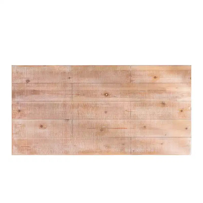 Tavolino da caffè rettangolare GDFStudio Halston moderno rustico in legno con base a blocchi