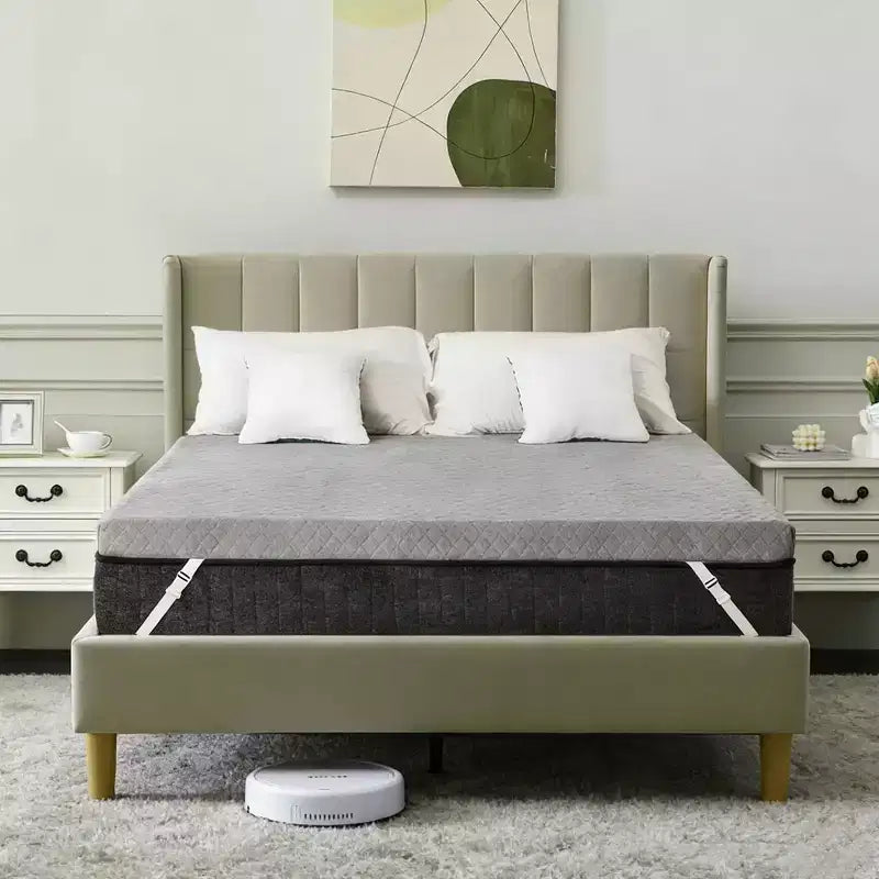 Dyonery Twin Size Bed Topper for Back Pain Relief  3 Inch Extra Firm High-Density Foam with Non-Slip Grip & Removable Washable Cover
