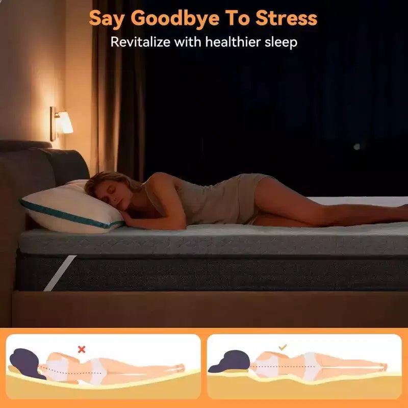 Topper per letto singolo Dyonery per alleviare il mal di schiena, in schiuma ad alta densità extra rigida da 7,5 cm con presa antiscivolo e fodera rimovibile lavabile