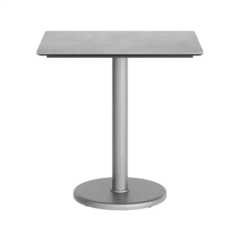 Flash Furniture Acadia Piano del Tavolo da Interno ed Esterno con Tecnologia HPL TopGuard e Base in Ghisa per Tavolo da Bistrò