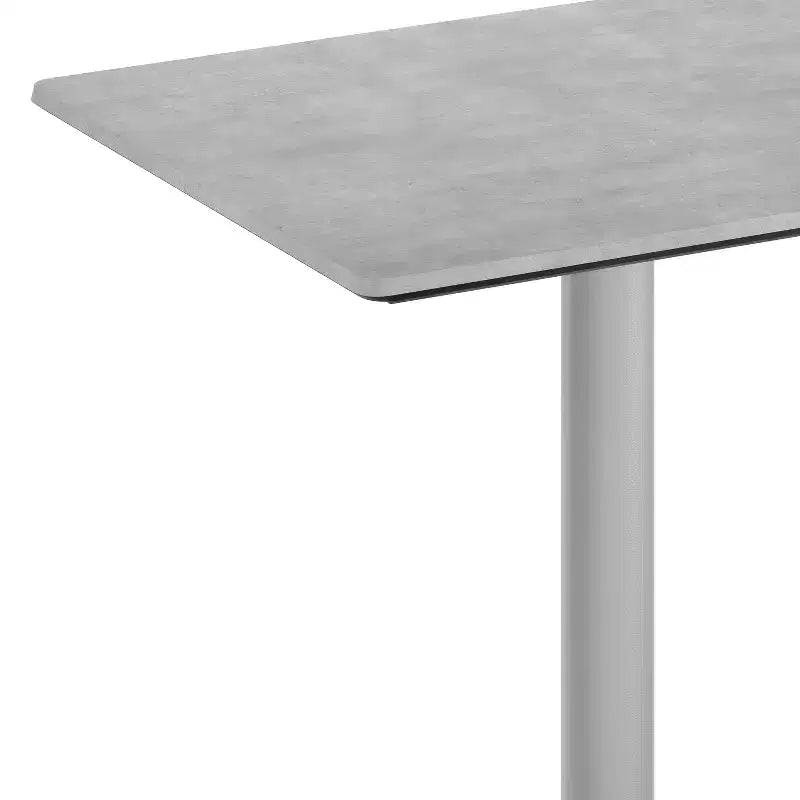 Flash Furniture Acadia Piano del Tavolo da Interno ed Esterno con Tecnologia HPL TopGuard e Base in Ghisa per Tavolo da Bistrò