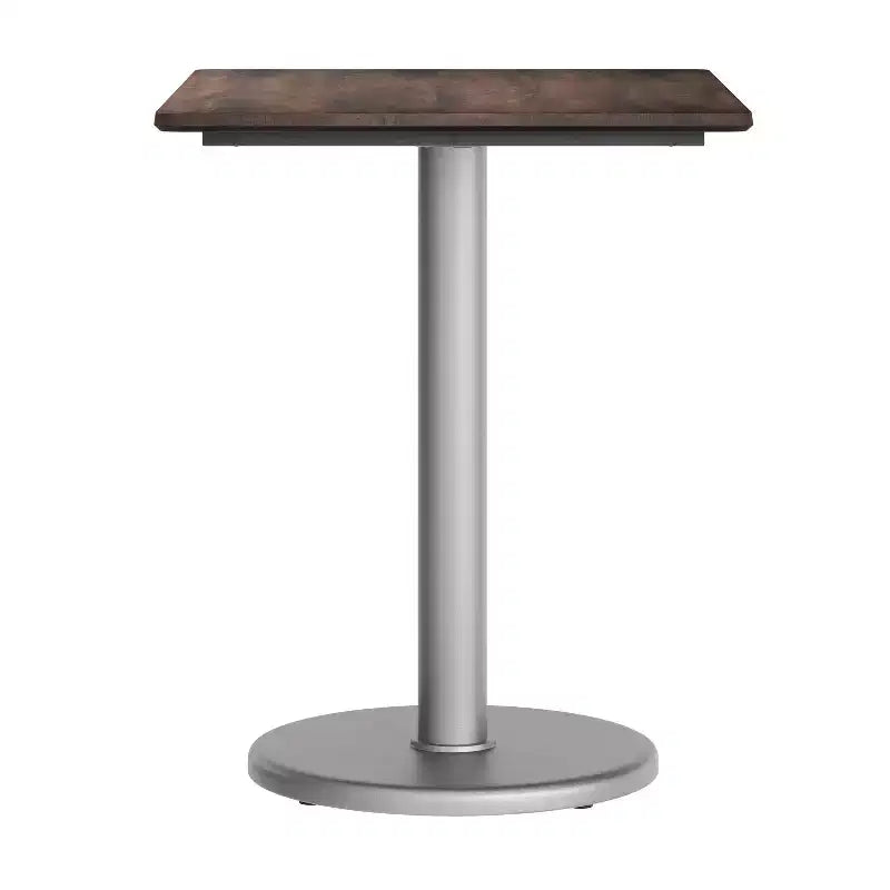 Flash Furniture Acadia Piano del Tavolo da Interno ed Esterno con Tecnologia HPL TopGuard e Base in Ghisa per Tavolo da Bistrò