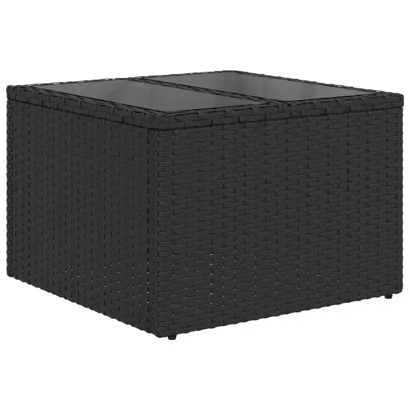 vidaXL Salotto da Giardino Nero, Bianco Crema, in Rattan PE, Grande