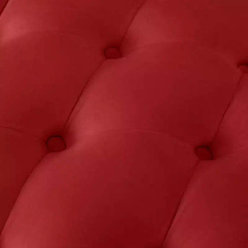 GDFStudio Parley Chaise Longue Rivestita in Velluto Vintage con Schienale Trapuntato e Bordi con Borchie