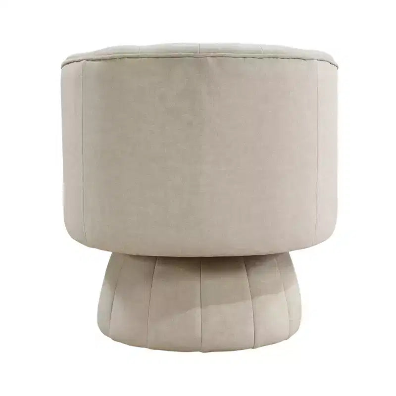 GDFStudio Madison - Poltrona Girevole Accent con Braccioli a Botte, Moderna, Rivestita in Velluto, con Struttura in Legno
