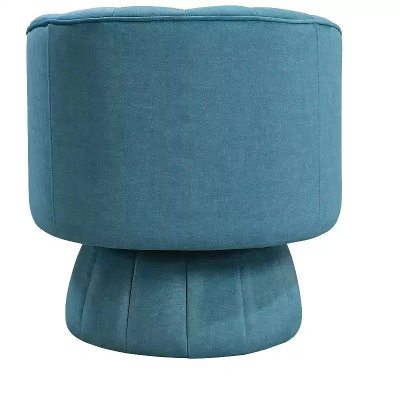 GDFStudio Madison - Poltrona Girevole Accent con Braccioli a Botte, Moderna, Rivestita in Velluto, con Struttura in Legno