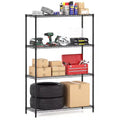 Gymax 4-Tier Storage Shelving Unit Adjustable Utility Storage Shelf w/ V-Shaped Wire Rack