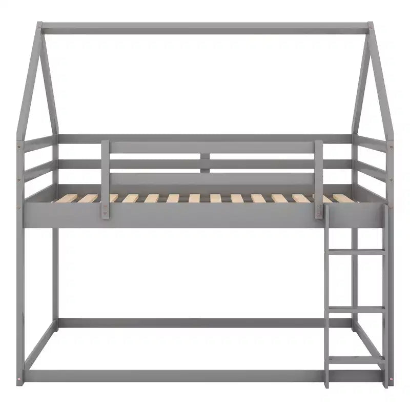 Letto singolo in legno FAMYYT con scaletta, facile da montare