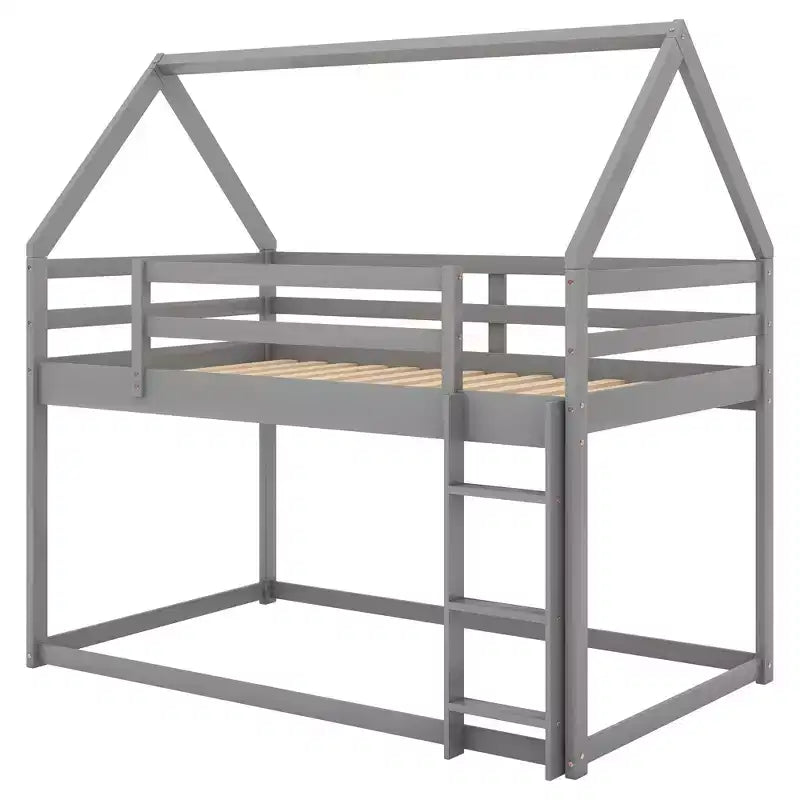 Letto singolo in legno FAMYYT con scaletta, facile da montare