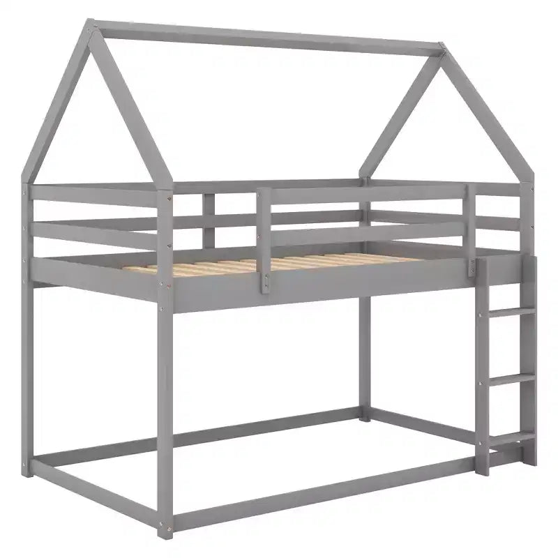 Letto singolo in legno FAMYYT con scaletta, facile da montare