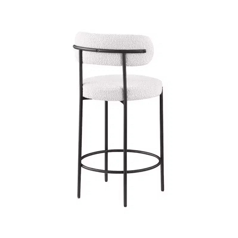 Sgabello in Tessuto Bouclé Beacon di Meridian Furniture, Set da 2