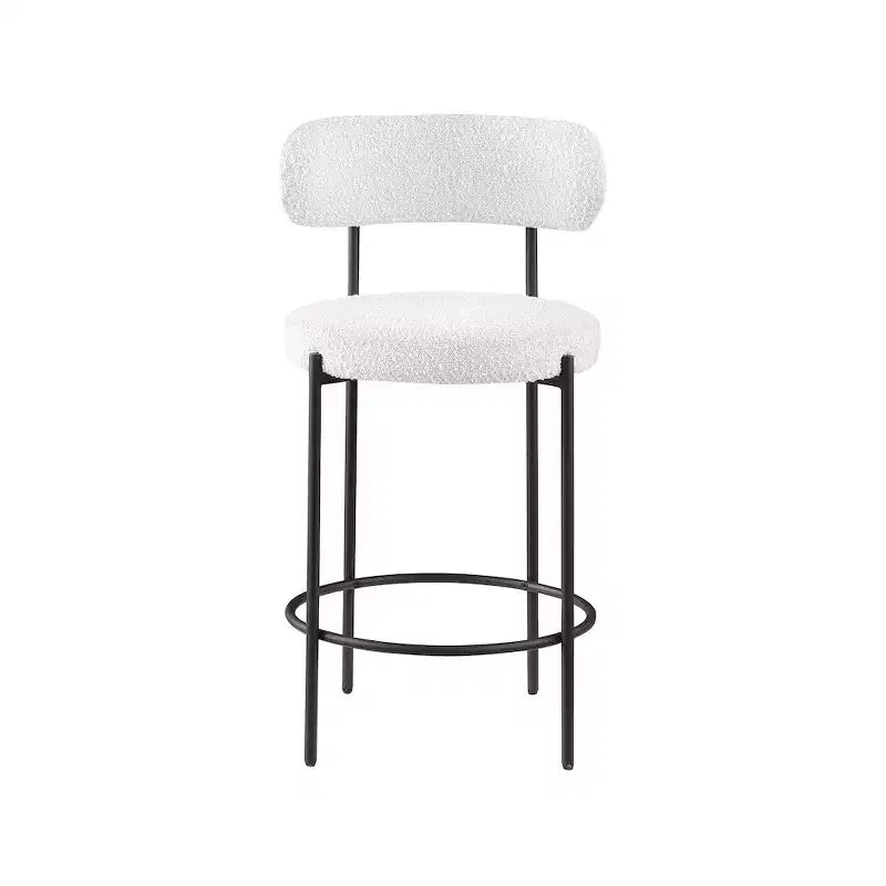 Sgabello in Tessuto Bouclé Beacon di Meridian Furniture, Set da 2
