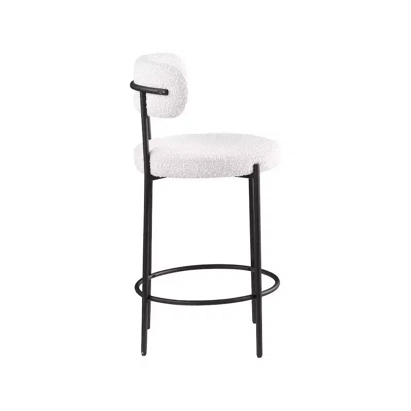 Sgabello in Tessuto Bouclé Beacon di Meridian Furniture, Set da 2