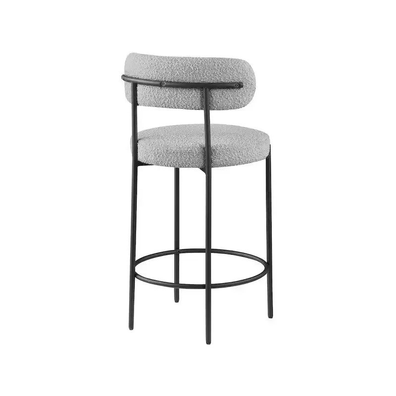 Sgabello in Tessuto Bouclé Beacon di Meridian Furniture, Set da 2