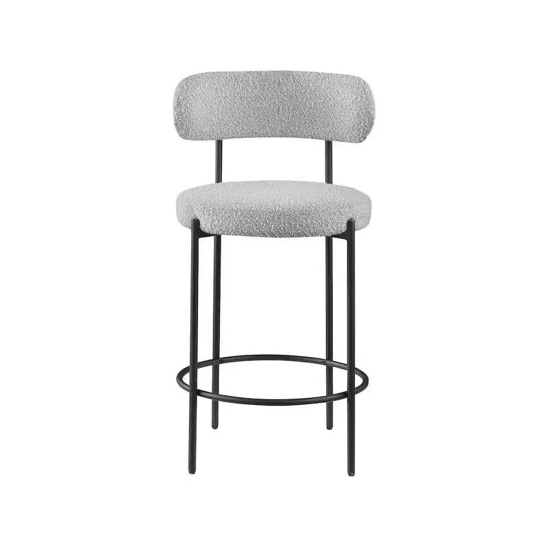 Sgabello in Tessuto Bouclé Beacon di Meridian Furniture, Set da 2