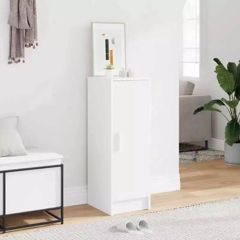 vidaXL Scarpiera Bianca in Legno Ingegnerizzato Scarpiera Compatta