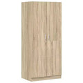 vidaXL Wardrobe Sonoma oak Engineered wood Compact Wardrobe