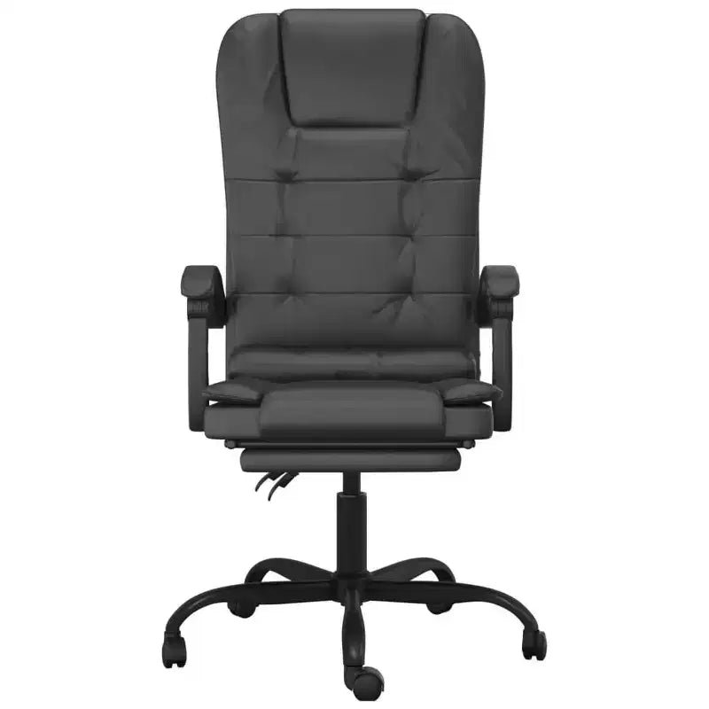 vidaXL Sedia da ufficio massaggiante Nera Similpelle, metallo, compensato, schiuma