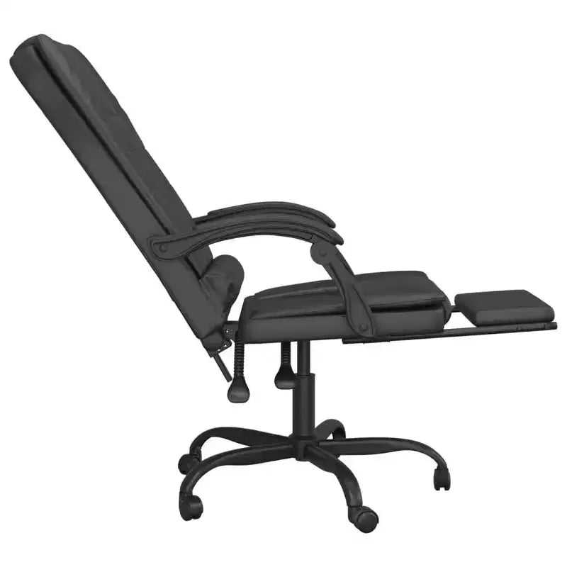 vidaXL Sedia da ufficio massaggiante Nera Similpelle, metallo, compensato, schiuma