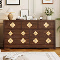 Dresser for Bedroom with 7 Drawers, 54 Wide Chest of Drawers with Large Clothes Storage Cabinet, Wood Bedroom Dresser, TV Stand for Hallway