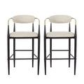 Christopher Knight Home Set of 2 30" Elmore Barstools Beige/Black/Gold