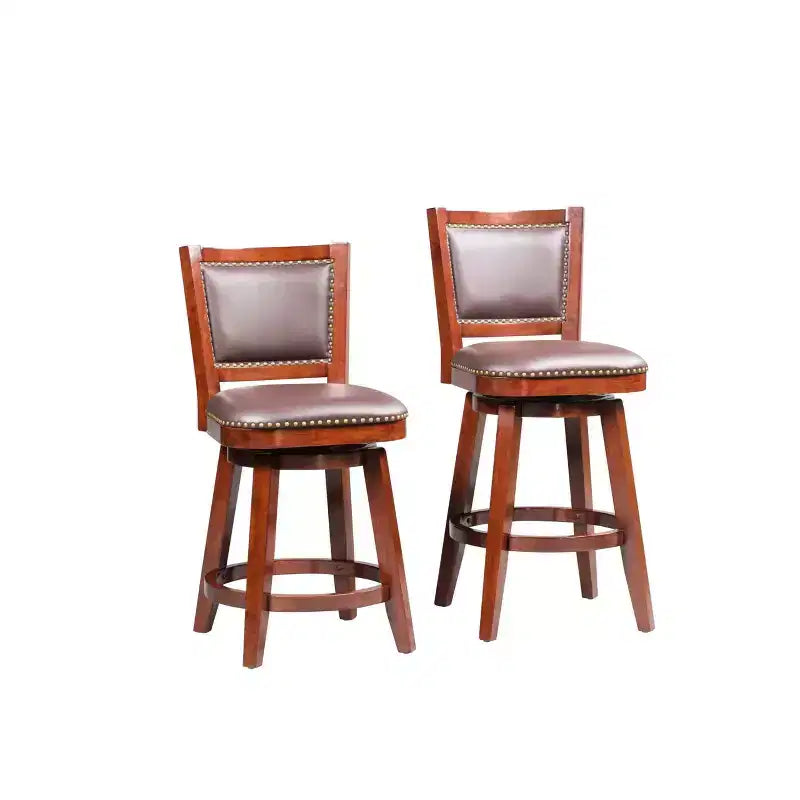 Sgabello da bar Boraam Broadmoor girevole altezza bancone, finitura ciliegio
