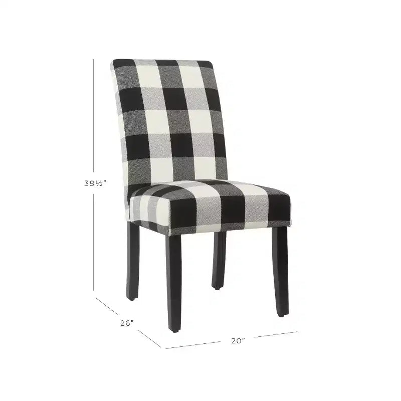 Set di 2 sedie da pranzo Parsons nere - HomePop