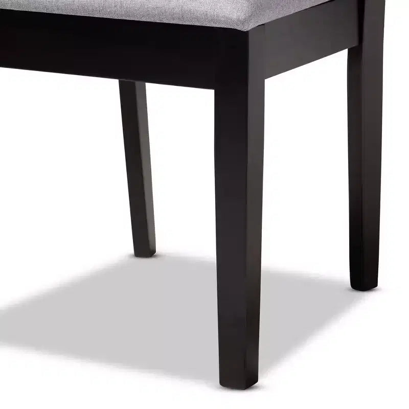 Set di 4 sedie da pranzo in legno rifinito Lenoir grigie - Baxton Studio