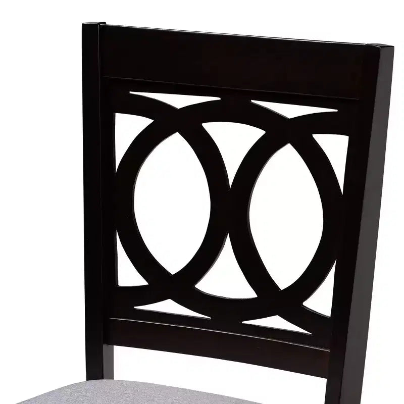 Set di 4 sedie da pranzo in legno rifinito Lenoir grigie - Baxton Studio