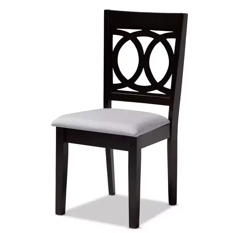 Set di 4 sedie da pranzo in legno rifinito Lenoir grigie - Baxton Studio