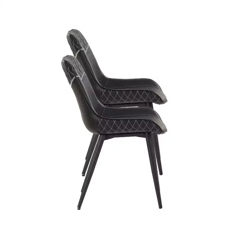 Set di 2 sedie da pranzo Linon Elder nere